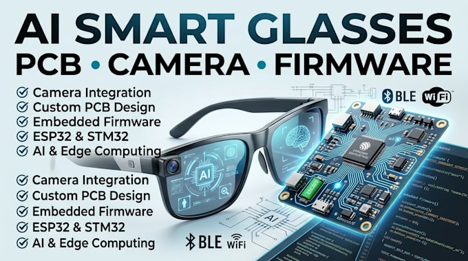 build smart glasses pcb, camera module and firmware solutions