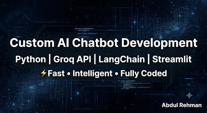 build a custom ai chatbot using python and groq API