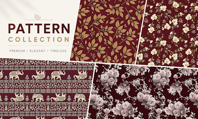 design custom seamless repeat pattern for textile and fabric