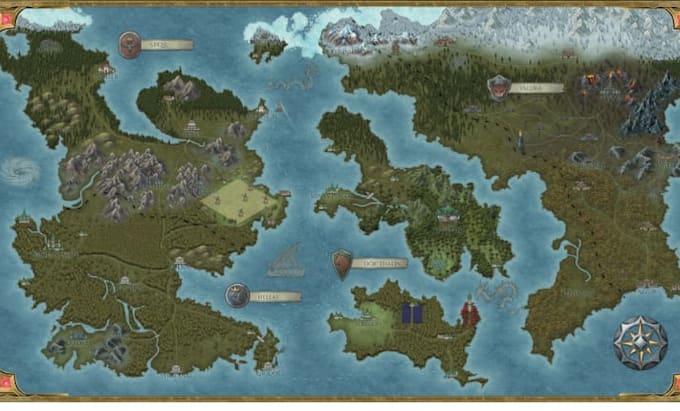 create a fantasy world map, kingdom map, or worldbuilding map