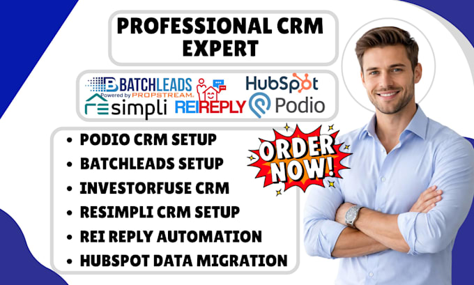 do resimpli rei reply podio investorefuse crm batchleads hubspot data migration