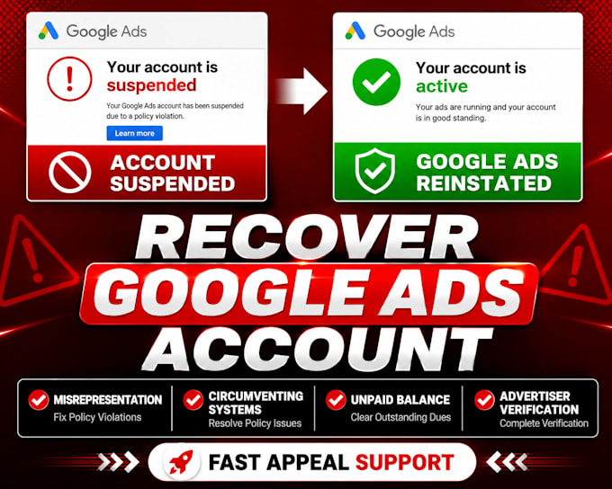fix google ads suspension advertiser verification campaign setup