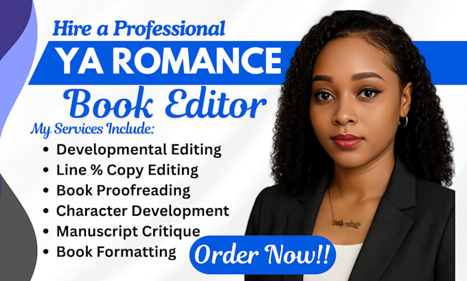 do developmental editor, ya romance book editor and romance manuscript review