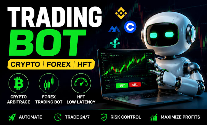 build crypto arbitrage trading robot, hft bot, forex bot using python script
