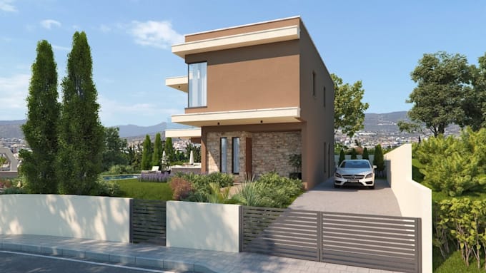 create 3d landscape design and realistic exterior visualization