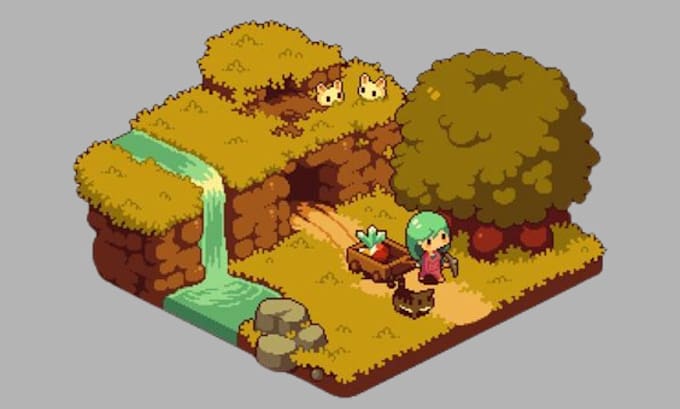 create isometric pixel art game assets tilesets and environments