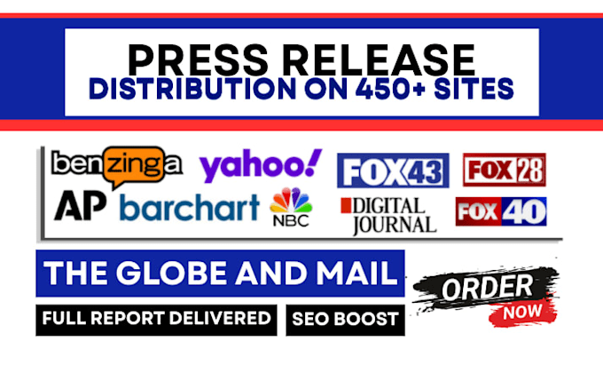 write and distribute press release distribution to top USA UK global news sites