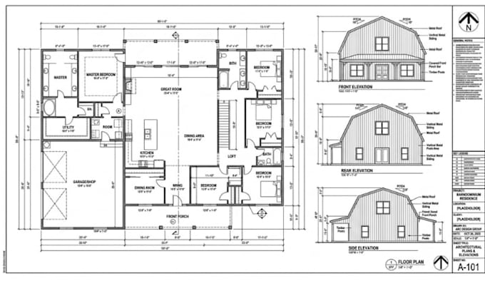 provide professional cad architectural drawings for barndominiums