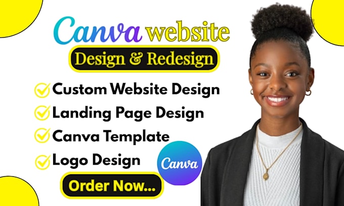 canva website design landing website design
