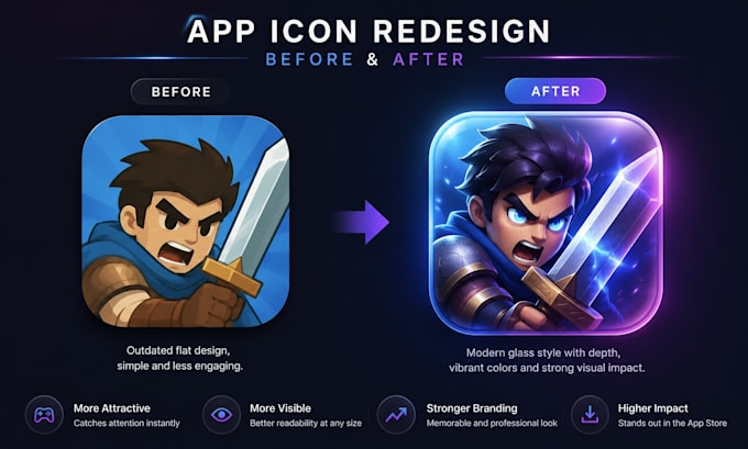 redesign a modern icon for app store