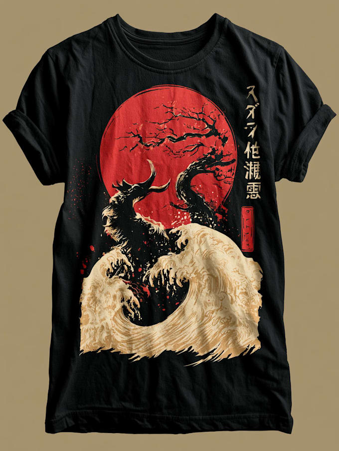 a japanese t shirt illustration
