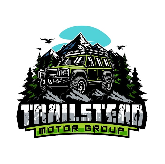 create vintage classic car and off road logo design