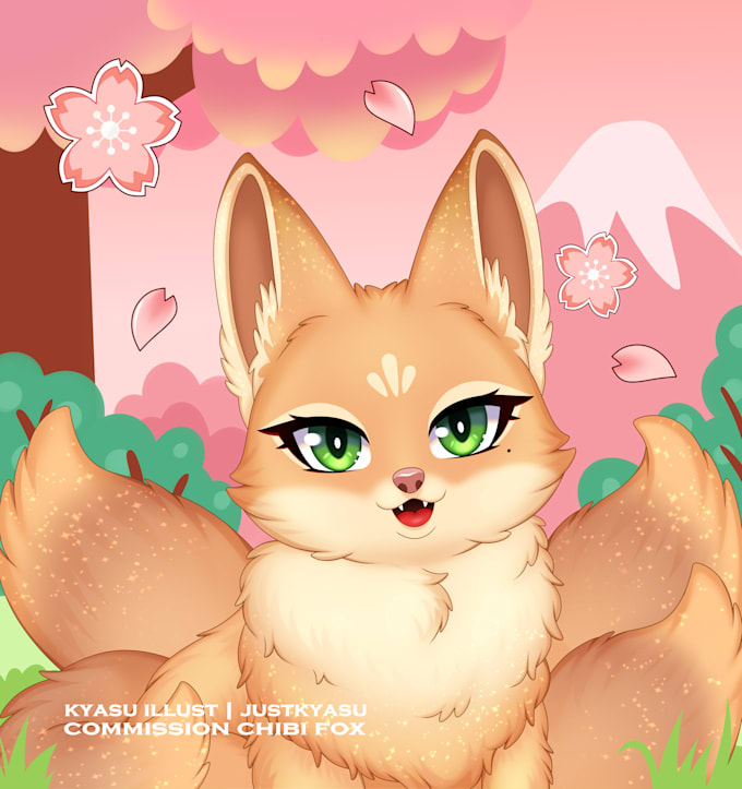custom chibi pets illustration