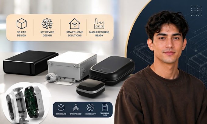 smart home device design, iot enclosure design, electronics cad expert