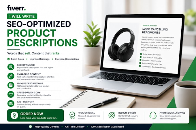 write captions  and product  description  for you