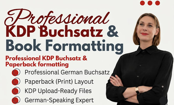 do professional KDP buchsatz and german book formatting for paperback