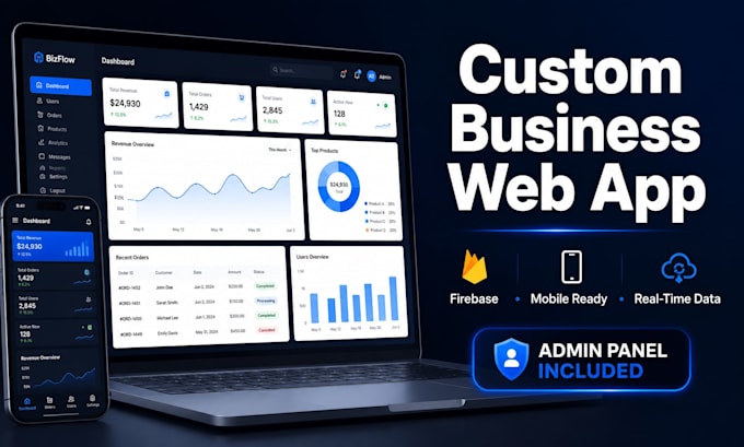 build a custom web app for your small business using HTML and firebase