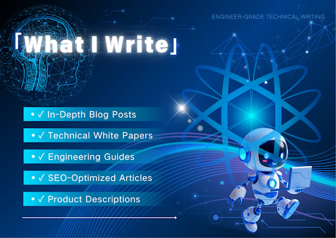 write technical articles with engineering precision