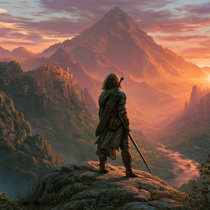 create an epic fantasy book cover
