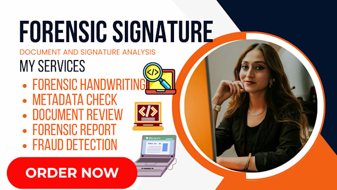 forensic document analyst for real or forged signature and handwriting analysis