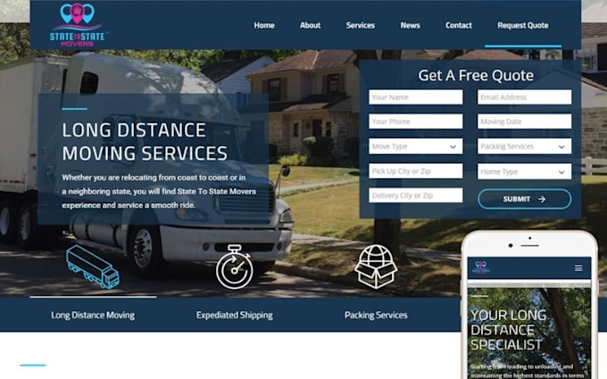 build squarespace senior move manager website relocation downsizing service site