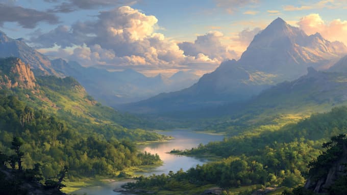 draw a natural landscape and background illustration