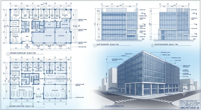 do professional autocad architectural drafting