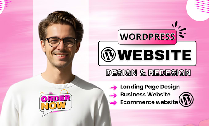 build wordpress website, design and redesign wordpress website, landing page