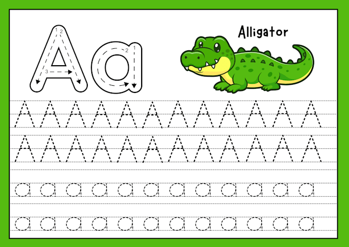 create preschool tracing worksheets