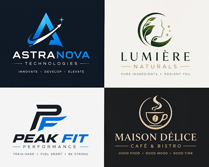 design a custom modern geometric logo for your brand