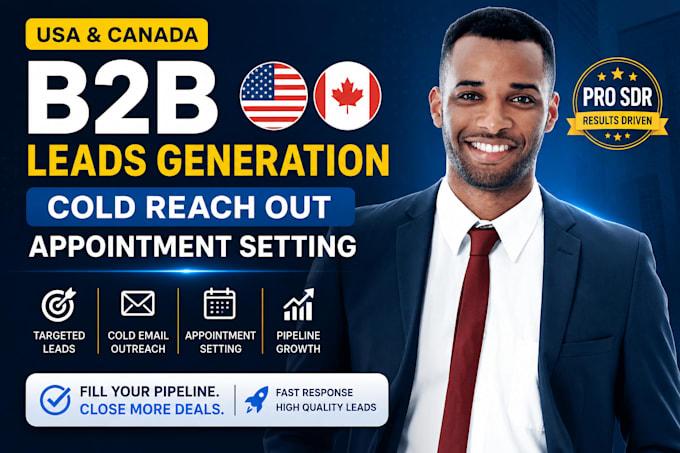do usa canada b2b leads generation cold reach out appointment setting