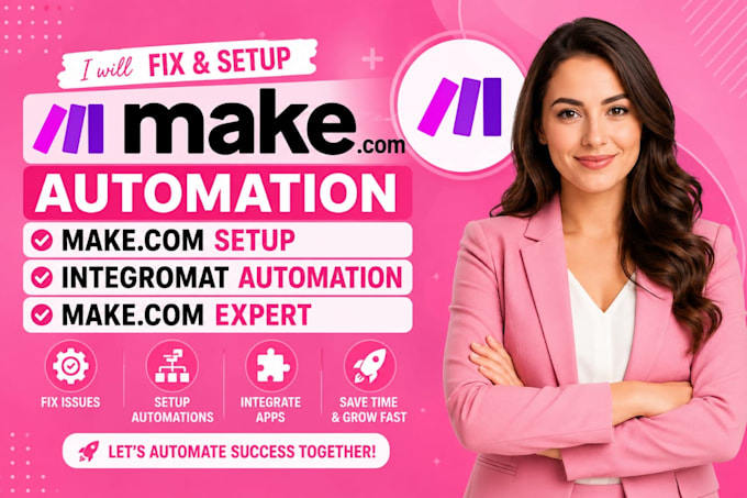 fix make com, made com, setup make com automation, make automation, make expert