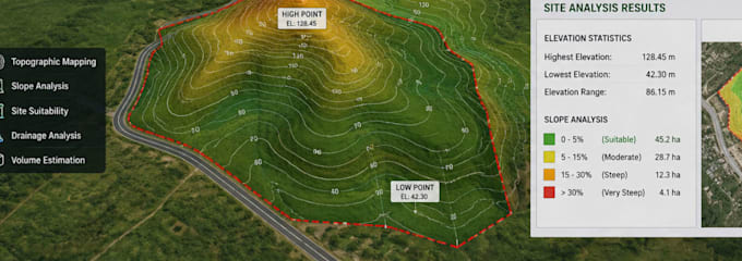 create 3d bathymetry mapping, gis terrain models, site analysis, topography