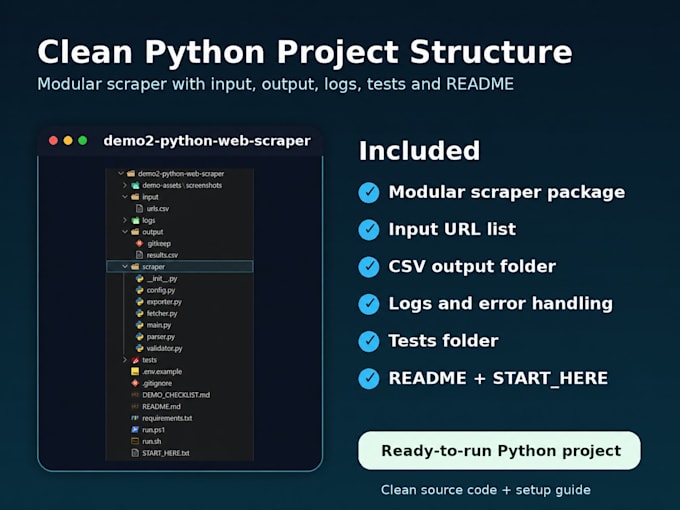scrape website data to CSV or excel with python