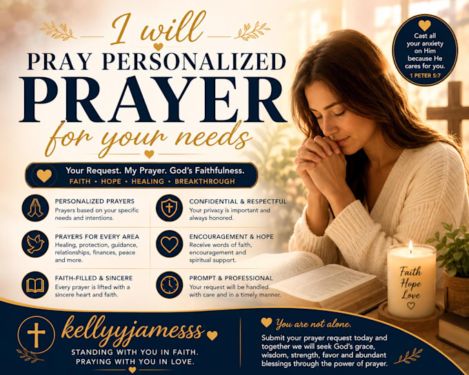 offer a personalized prayer for your neededs
