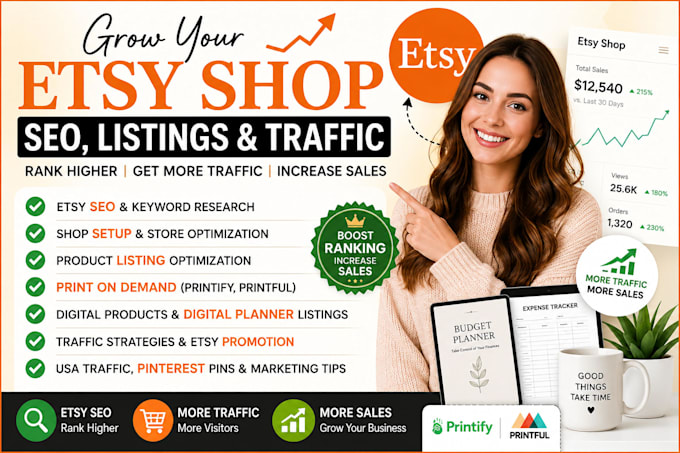 optimize etsy store SEO, product listings, print on demand