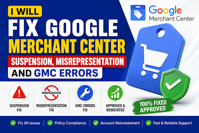 fix google merchant center suspension misrepresentation and gmc errors