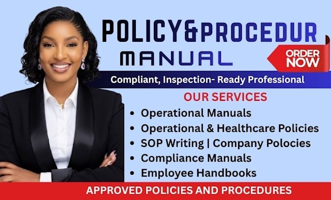 write homecare policy, employee and procedure manual and group home