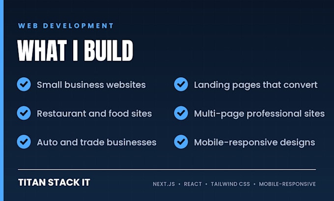 build a clean professional website for your small business