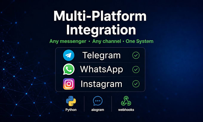 build a telegram whatsapp instagram bot with CRM integration