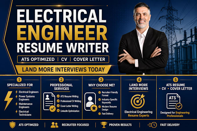 write electrical engineer resume, ats resume and CV