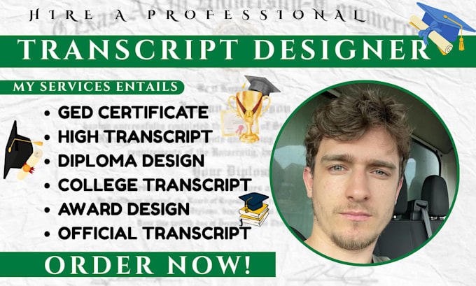 design college transcript, university transcript and high school transcript