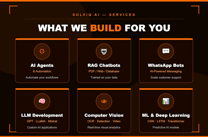 build rag chatbots, and llm solutions for your business