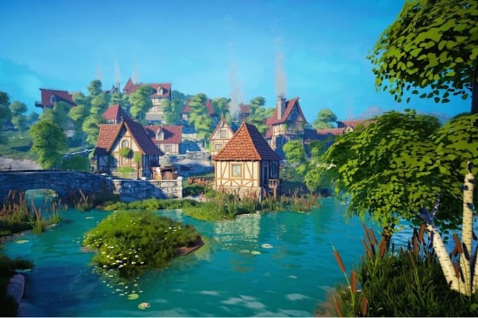 create 3d game environment level design and game asset using unreal engine unity