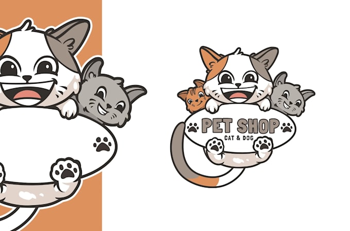 do high quality pet logo design for pet grooming and veterinary