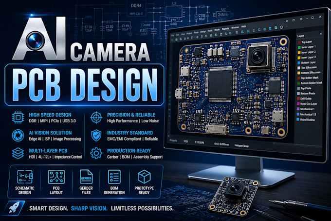 design ai camera integration pcb and embedded hardware