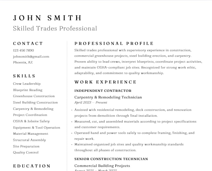review, edit, and format your resume