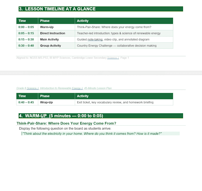 create professional lesson plans and teaching materials for k to 12 educators