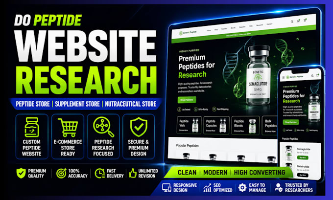 do peptide website research peptide store supplement nutraceutical store website