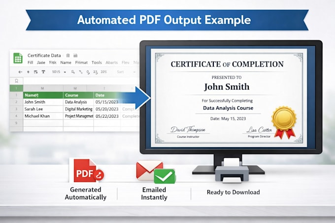 design a website , automate google forms sheets pdfs emails and workflows